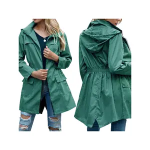 2025 Women's Lightweight Raincoat Waterproof Outdoor Windbreaker Hooded Lightweight Windproof Jacket HOT