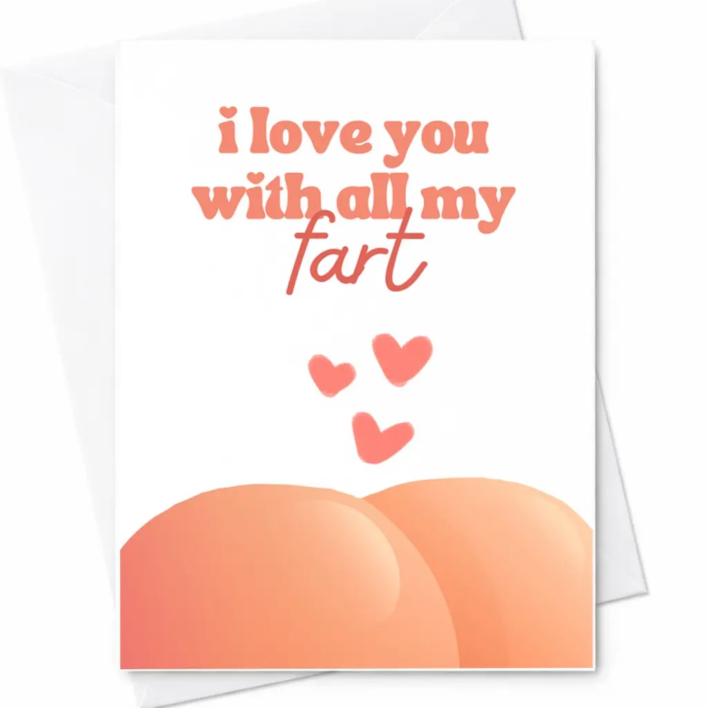 Funny Fart Anniversary Card, Couples Fart Together, Rude C-133
