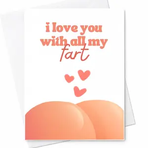 Funny Fart Anniversary Card, Couples Fart Together, Rude C-133