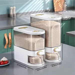 Grain Storage Dispenser with Lid Narrow Opening, BPA-Free, Pest Resistant, 11/22 lb Kitchen Container