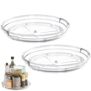Lazy Susan Organizer Turntable, 23.5cm/9.25inch Rotating Condiment Holder, Ideal for Kitchen & Pantry Storage, Tabletop/fridge/cabinet Use