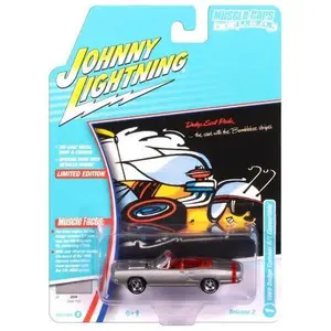 Johnny Lightning "Classic Gold Collection" 2025 R2 Silver 1969 Dodge Coronet R/T Convertible Diecast Model Car