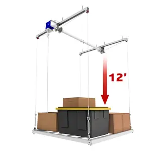 E-Z Lift 4’x4’ Retractable Garage Storage Platform – For 11’-14' ceilings, 400 lb Capacity