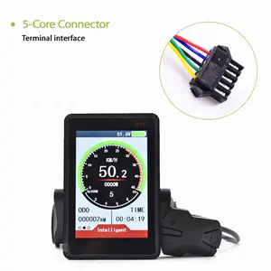 M7t Sm5pin Electric Bicycle Display, Wired Speedometer Odometer, Waterproof Connects Various E-Bike Controllers, Uart 2 Protocol