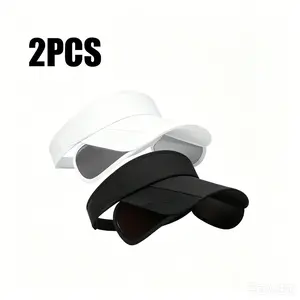 Women’s Wide Brim Sun Visor Hats 2-Pack, Adjustable Golf Visor Caps for Tennis, Outdoor Sports & Beach