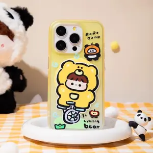 RORO CASE SET 【Mango Pudding Bear】 Magnetic Phone Case for iPhone 15 Pro Max and iPhone 15 Pro