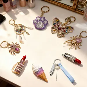 Keychain Scoop ( Bread Spring Keychain Monster Bi-color Bunny Keychain Cloud Nail Scissors Set Bear Juice Cup Lollipop Liquid Energetic BoyPopsicle Keychain Hamburg Spring Bunny Airship Cartoon Liquid Floating Small Bowknot Bear Flower Lipstick Shaped )