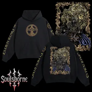 [Soulsborne Style] Vintage Grim Style Godfrey First Elden Lord - Elden Ring Unisex Hoodie, Soulsborne Gaming Apparel, Game Shirt, Video Game Clothes, Boy Merch, Gift For Him, Gift For Her, Soulslike Streetwear