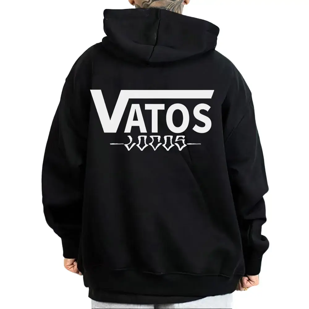Men's Vatos Locos Forever Mexican Chicano Cholo Gangster Hoodie - Menswear Tops, Cotton Fabric, Casual Lowrider Graphic, Unisex Medium-Loose Oversized Comfortable Polyester Gift