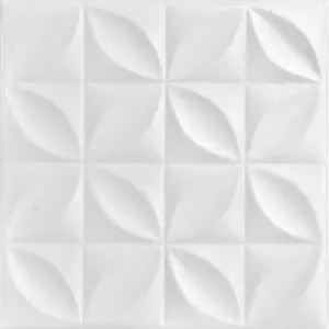 A La Maison Ceilings Perceptions 20 in x 20 in Decorative Styrofoam Glue-up Ceiling Tiles - #R 103 - (Pack of 96) / 259 sqft Lightweight Set Stickers