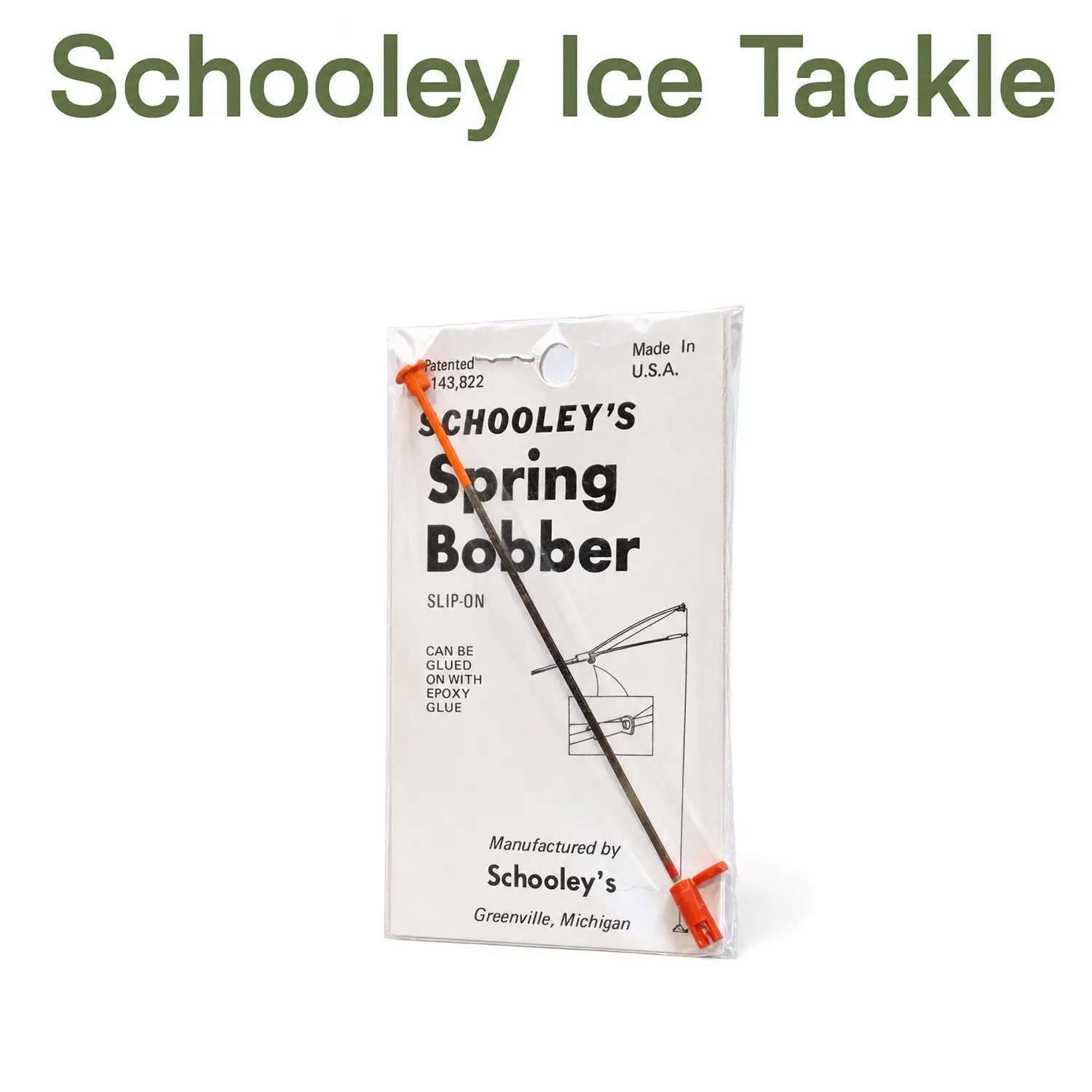 Schooley’s #19 Steel Spring Bobber with Bright Orange Tip