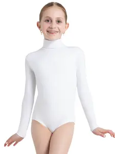 Long Sleeve Turtleneck Leotard w/ Snaps - Girls