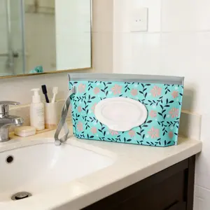 4pcs EVA Portable Wet Wipe Pouch Refillable Seal Design Wipe Holder for Baby Travel Outdoor Travel Organization Pouch