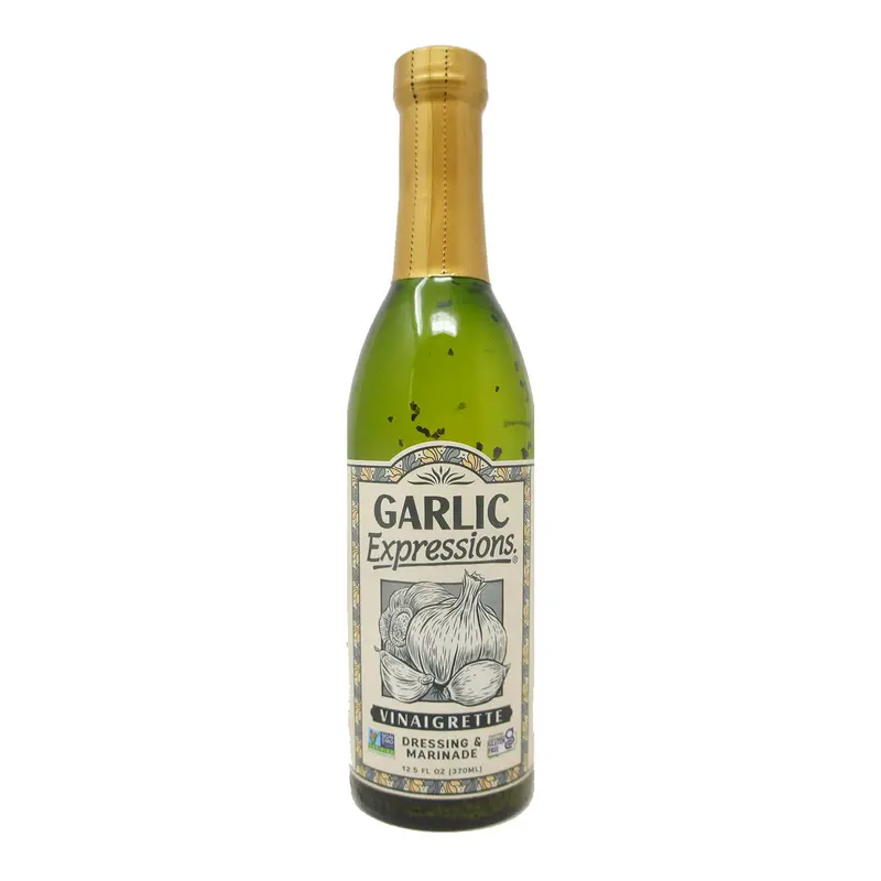Garlic Expressions Vinaigrette – Salad Dressing & Marinade, 12.5 oz Bottle