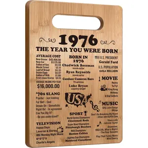 50th Birthday Gifts for Women Men, 1976 Birthday Gifts, 50 Years Old Gifts, 50th Birthday Gift Ideas, 50th Birthday Decorations, Back in 1976 Cutting Board Gifts