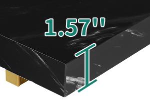 DWVO Gold Console Table, Modern Sofa Table for Living Room, Hallway, 40 inch Narrow Entryway Table, Faux Marble Black