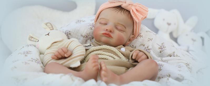 [WOOROY] Realistic Reborn Doll Rosalie - Christmas & Birthday Gift, 20-inch Sleeping Realistic Newborn Baby Doll, Soft Cloth Body, Gift Ideas for Kids Age 3 +