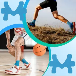 Ankle Kinesiology Tape, Sports Anti-sprain Tape, Cotton Breathable Elastic Athletic Tape, Pain Relief and Sprain Reduction, Provides Support and Stability for Ligaments and Muscles, Suitable for Outdoor Sports, Running, Hiking, and Cycling
