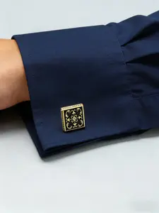 Zk47 Scroll Pattern Classic Business Cufflinks, Men, Elegant Styling Design for All Seasons, Perfect for Formal Wear