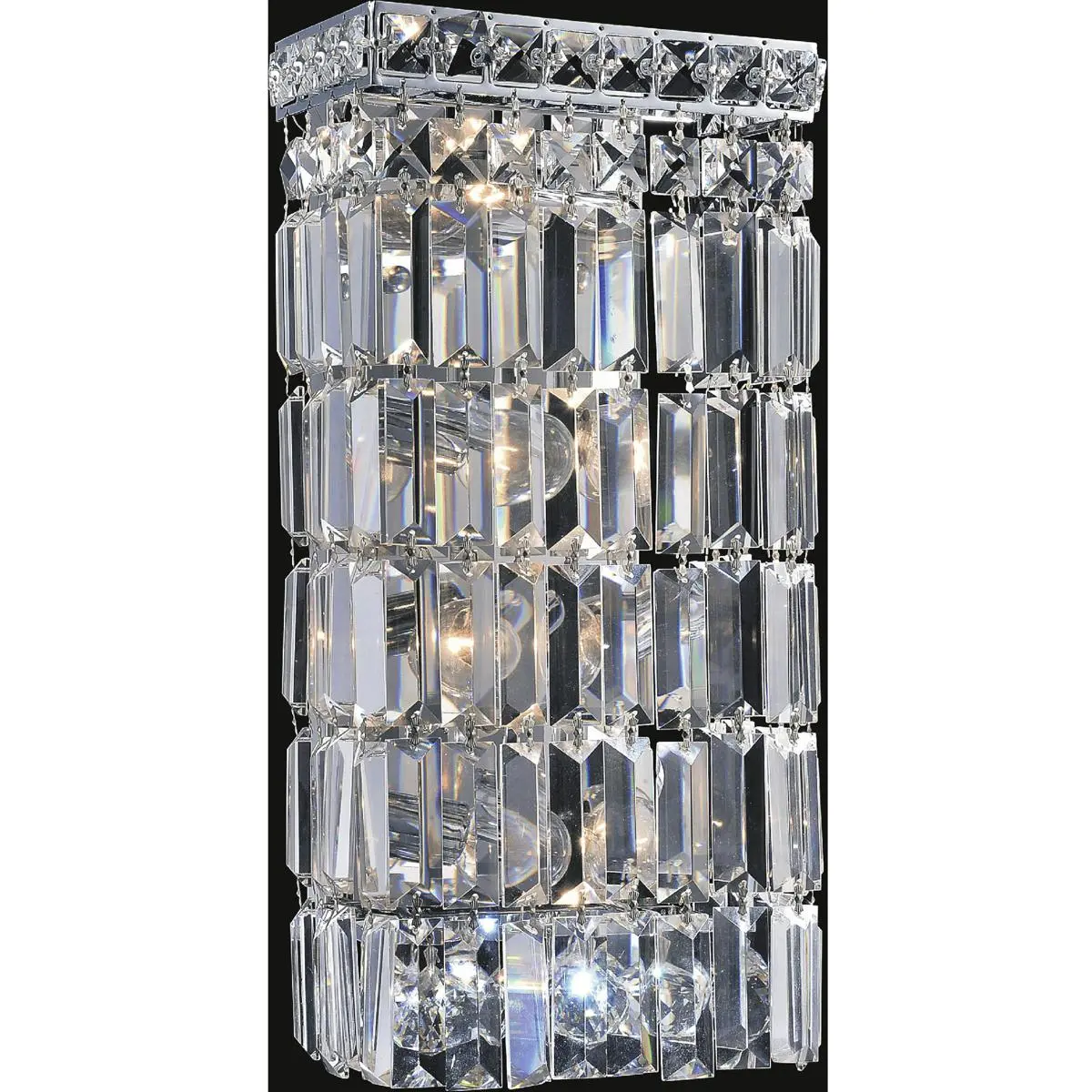 CWI Lighting Colosseum 4 Light 7 inch Chrome Bathroom Sconce Wall Light 8007W7C