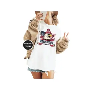 Washington Hockey Comfort Colors T-shirt Unisex Tee for Sports Fans Graphic Design Capital Team Apparel Ivory Color