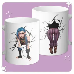 CERAMIC MUG COFFE - Jinx Arcane Mug Stuck Magic Mug, Gamer Gift