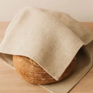 20x20 Linen Tea Towel - Natural Fiber Kitchen Towel for Drying and Cleaning