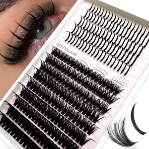Lash Clusters 80D 100D Lashes Spikes Eyelash Clusters Volume Individual Lashes DIY Spiky Lash Extension Mega Cluster Eyelashes