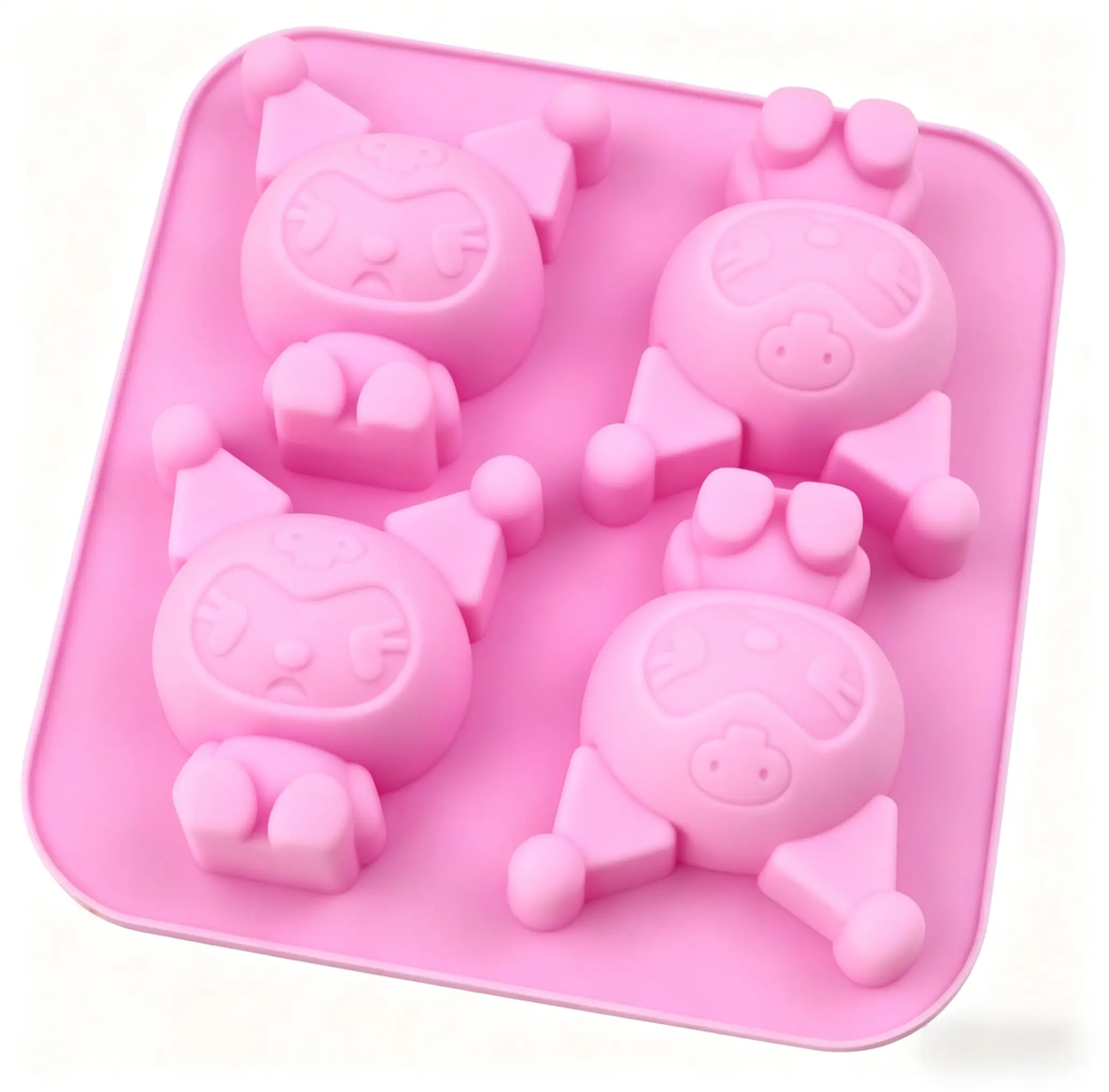 Sanrio Kuromi Cartoonish Multi-Cavity Silicone Molds - Food-Grade Flexible Silicone, Easy Demold, Baking/Crafting Tool for Chocolate, Soap, Girls/Teens DIY Home Supplies