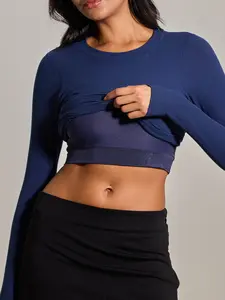 Ribbed Crew Neck Long Sleeve