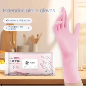 15 Pairs Nitrile Gloves Powder-Free Latex-Free Household Cleaning Dishwashing Tattoo Hair Dye Washing Nail Art Sizes S M L