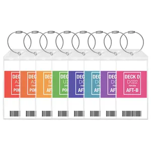 Cruise Luggage Tag Holder Zip Seal & Steel Loops (4-Pack)