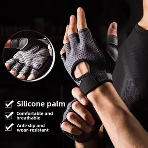 Mountaineering Running Fitness Bracers Cycling Half Finger Gloves Unisex Weightlifting Non-Slip Breathable Gloves