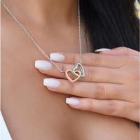 Interlocking Heart-Gold-14k White