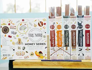 Money Incense Sticks - Total 120 Insence-Sticks (20 Inscents x 6 Insense) Inciensos Aromaticos para La Casa Incents to Attract Money Luck Success Abundance Blessing Road Opener + Incense Holder