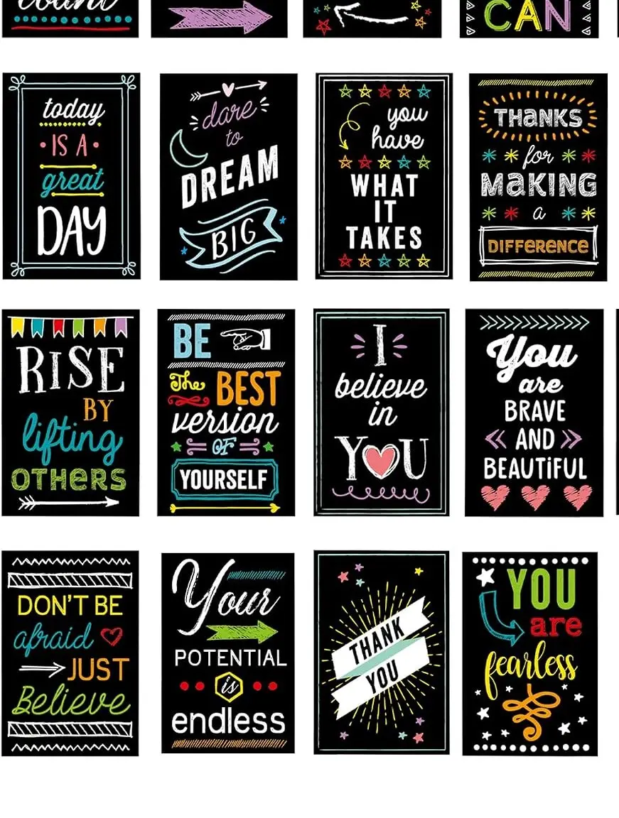 75-Count Inspirational, Motivational, Gratitude, Appreciation, Kindness & Encouragement Sayings Postcards, 4 x 6-Inch