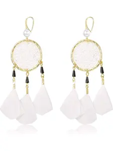 1 Pair White Feather Dreamcatcher Earrings, Hand Woven Dream Catcher Dangle Earrings, Birthday Gift for Women