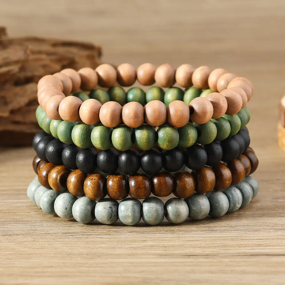 Pure wooden bead 5 piece set