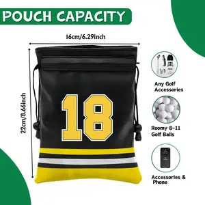 Golf Valuables Pouch, Golf Pouch Bag With Drawstrings, Golf Tee Bag Pouch, Golf Ball Bag For Men Women, Sports & Outdoor Accessories, Golf Pack