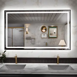 Apex-B 60x36in Vanity Mirror with Lights for Bathroom Wall,Framed LED Bathroom Mirror,Anti-Fog,Shatter-Proof,ETL Listed