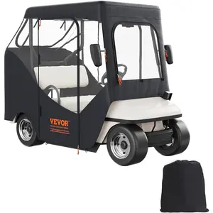 VEVOR Golf Cart Enclosure, Polyester Driving Enclosure, Club Car Covers Universal Fits for Most Brand Carts, Sunproof and Dustproof Outdoor Cart Cover