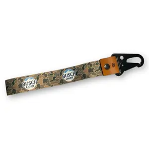 Busch Light Duck Camo Lanyard Wristlet with Heavy Duty Clip