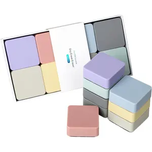 Dry Erase Erasers, 2"x2",8 Pcs Aesthetics  Mini Eraser for Refrigerator Whiteboard,Classroom Teacher Supplies (8 Pack/ 8 Color)