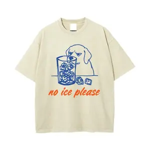 No Ice Please Dog Shirt, Abolish ICE Shirt, Oversize Unisex Washed T-Shirt for Women and Men's Unisex Fit Batik Oversize Streetwear Menswear