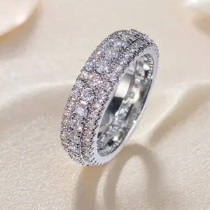 Exquisite Eternity Women Ring with Sparkling Zirconia Inlays Perfect for Engagement Wedding Evening Parties Anniversaries .Engagement Wedding  Romantic Gift for Her