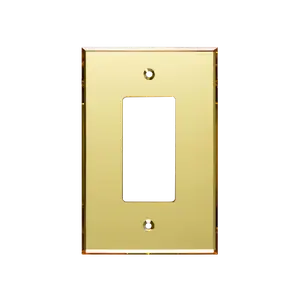 LIDER Oversized Acrylic Mirrored Decorator Wall Plate, Reflective Cover Plate for Decorator Switch or Outlet, Plexiglass Wall Plate, 1-Gang