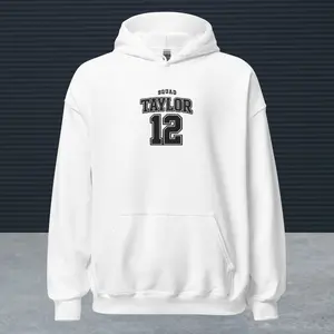 White Unisex Hoodie (TAYLOR 12)