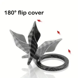 Yitap Universal Car One-Button Start Decorative Cover, Fashion Design Carbon Fiber Texture, Scratch Protection, Easy Installation Engine Start Stop Hood