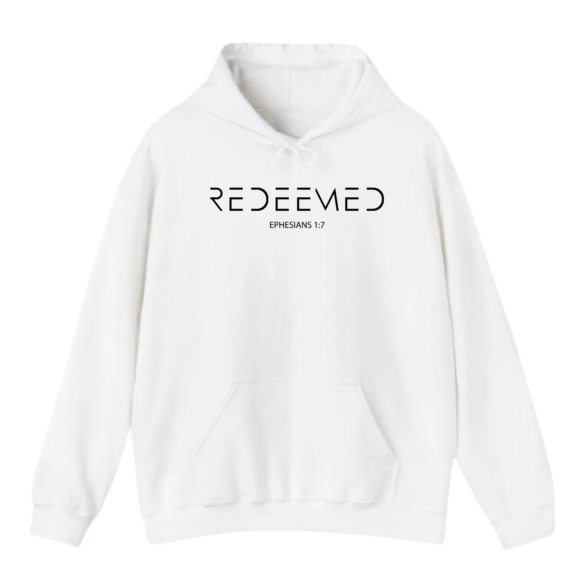 Redeemed Christian Hoodie – Faith Based Bible Verse Pullover, Chosen Jesus Graphic Hoodie, Religious Streetwear, Unisex Christian Apparel, Inspirational Gift for Men and Women
