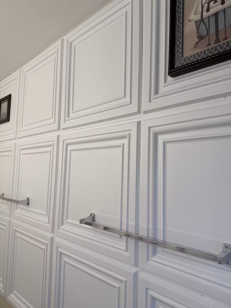 Art3d 24"x24" Square PVC Decorative Drop Ceiling Tiles for Home,12-Pack PVC Wall Panel, 48 sq.ft Coverage, Waterproof, Paintable, Easy to Cut